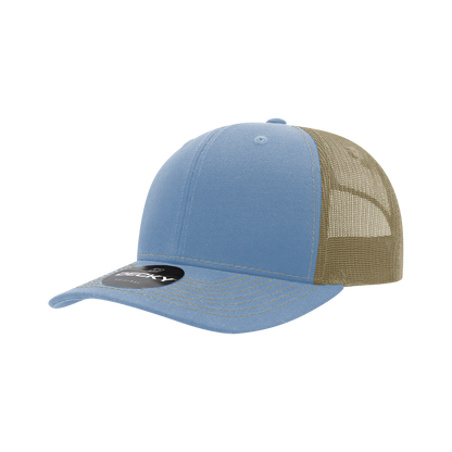 Decky-6031-6 Panel Mid Profile Structured Contra-Stitch Trucker