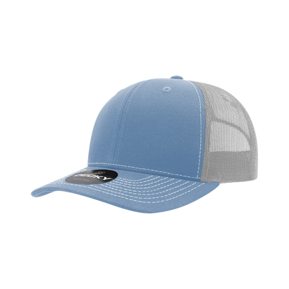 Decky-6031-6 Panel Mid Profile Structured Contra-Stitch Trucker