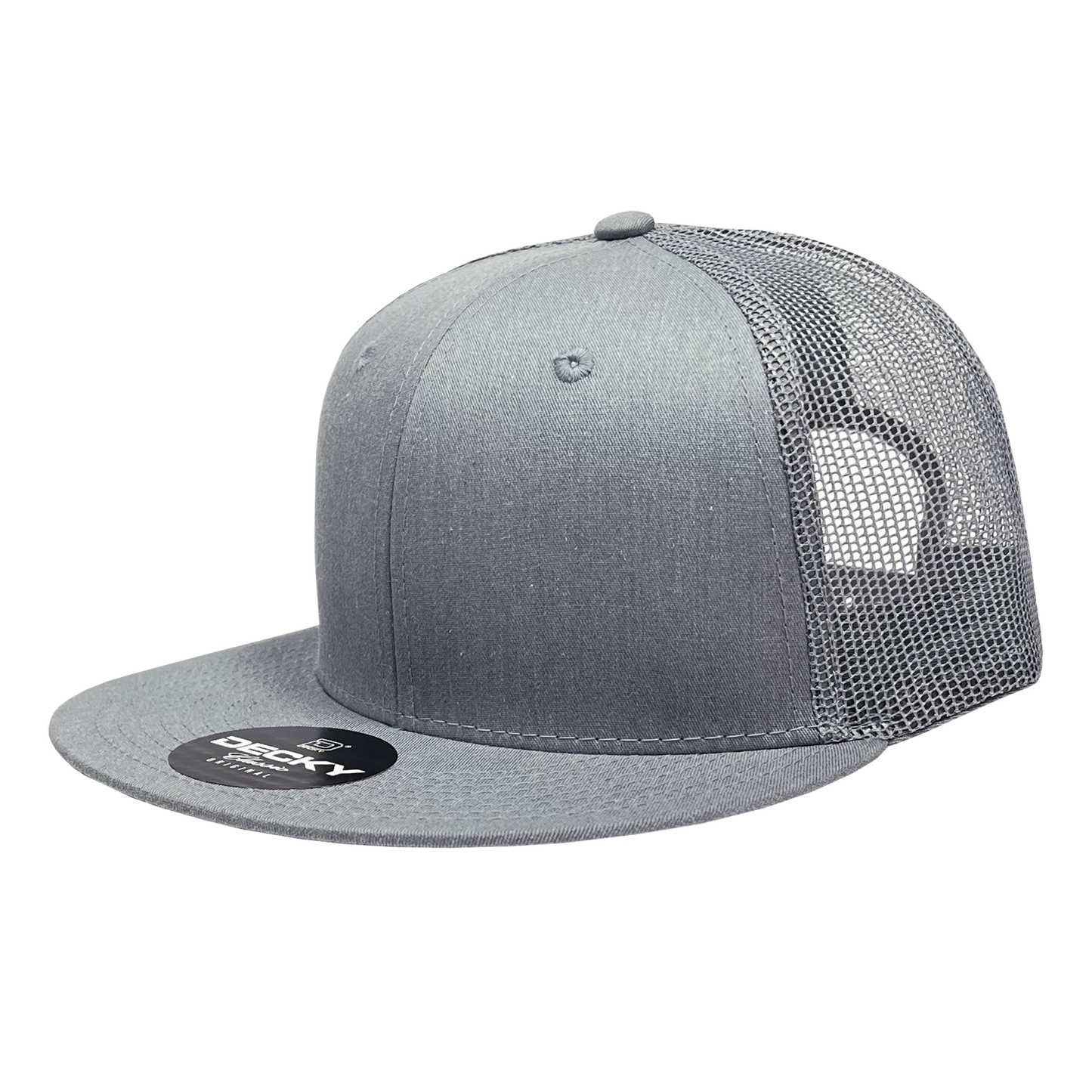 Decky-6033-6 Panel High Profile Structured Cotton Blend Trucker