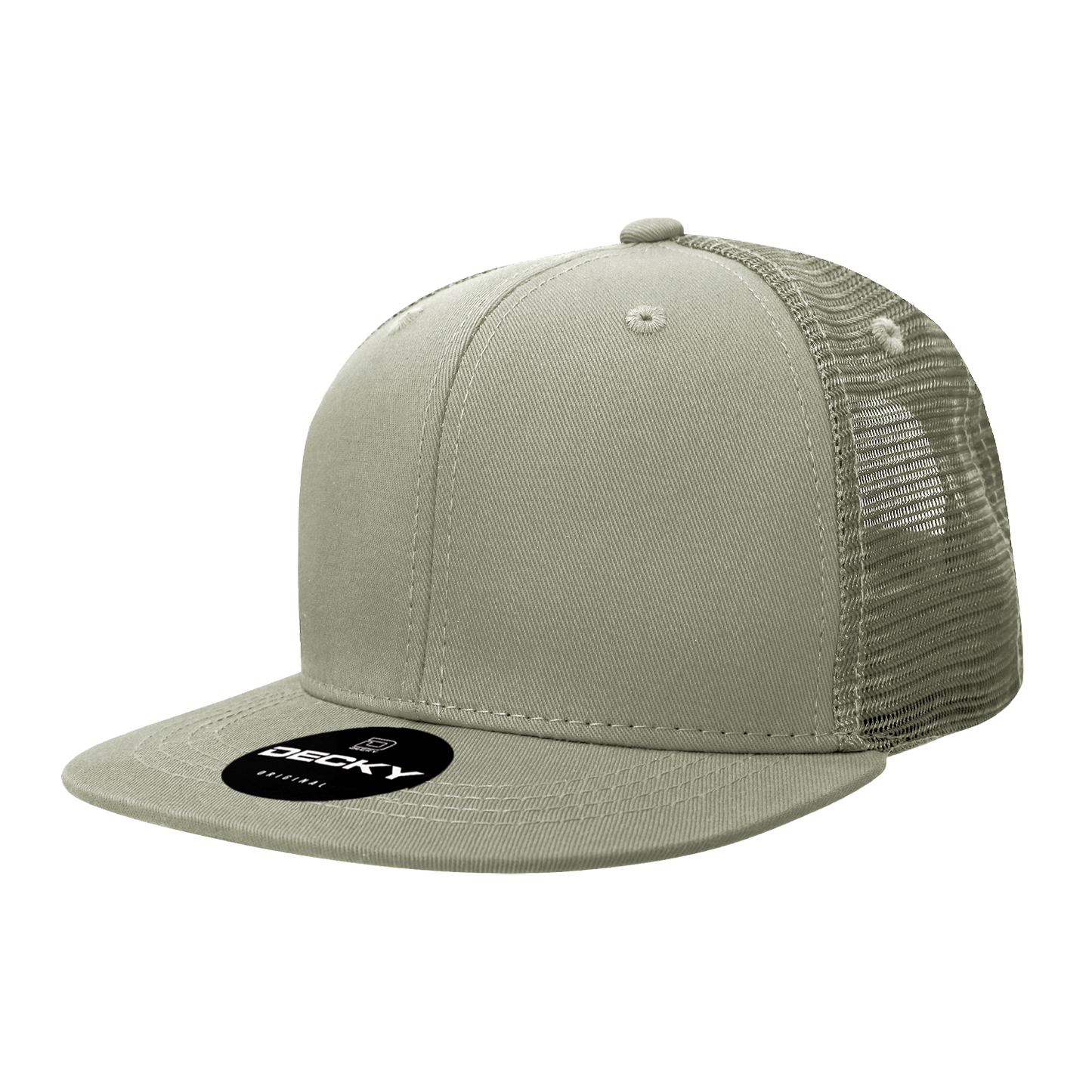 Decky-6033-6 Panel High Profile Structured Cotton Blend Trucker