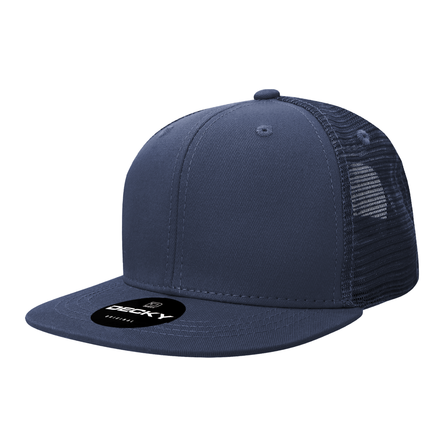 Decky-6033-6 Panel High Profile Structured Cotton Blend Trucker