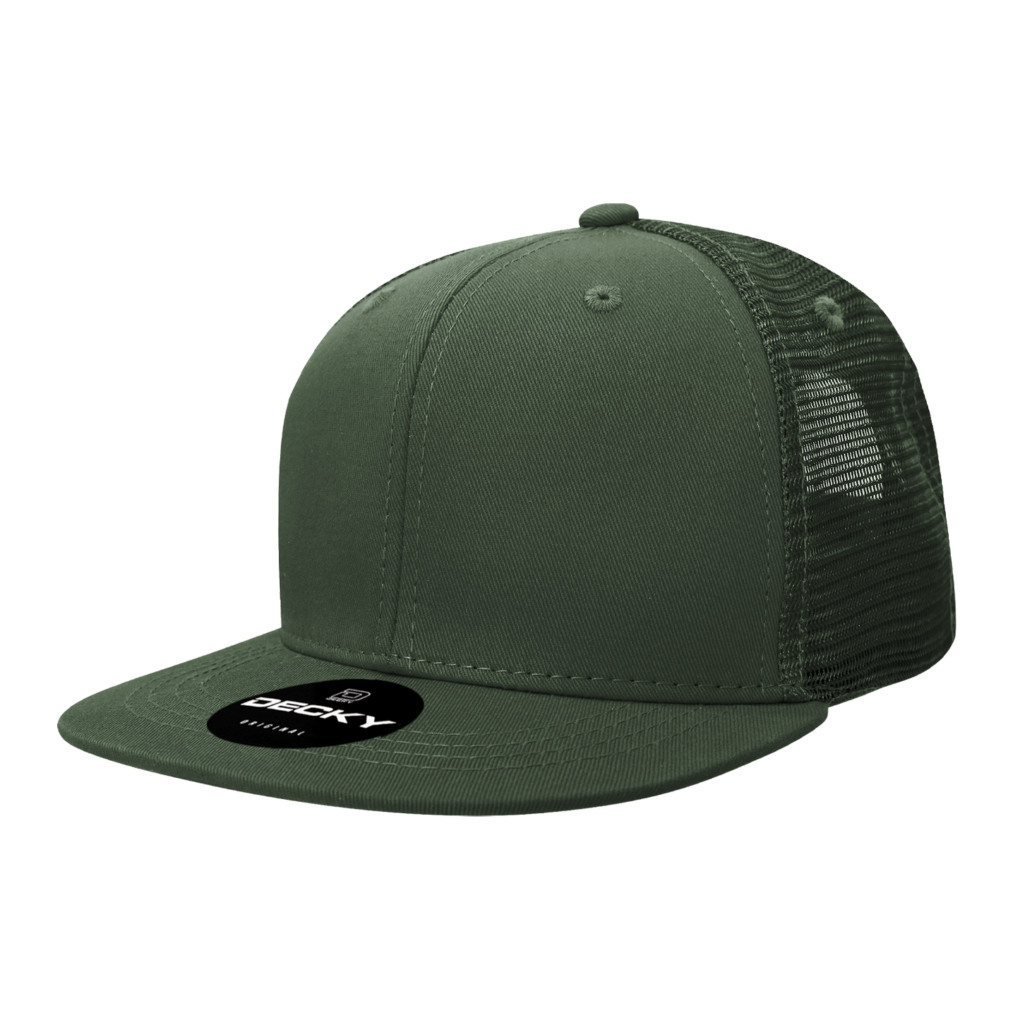 Decky-6033-6 Panel High Profile Structured Cotton Blend Trucker