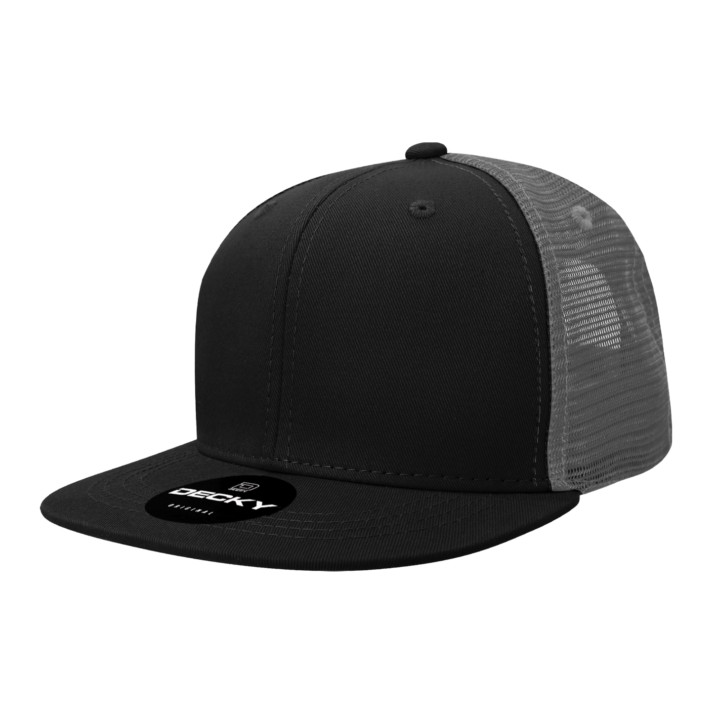 Decky-6033-6 Panel High Profile Structured Cotton Blend Trucker