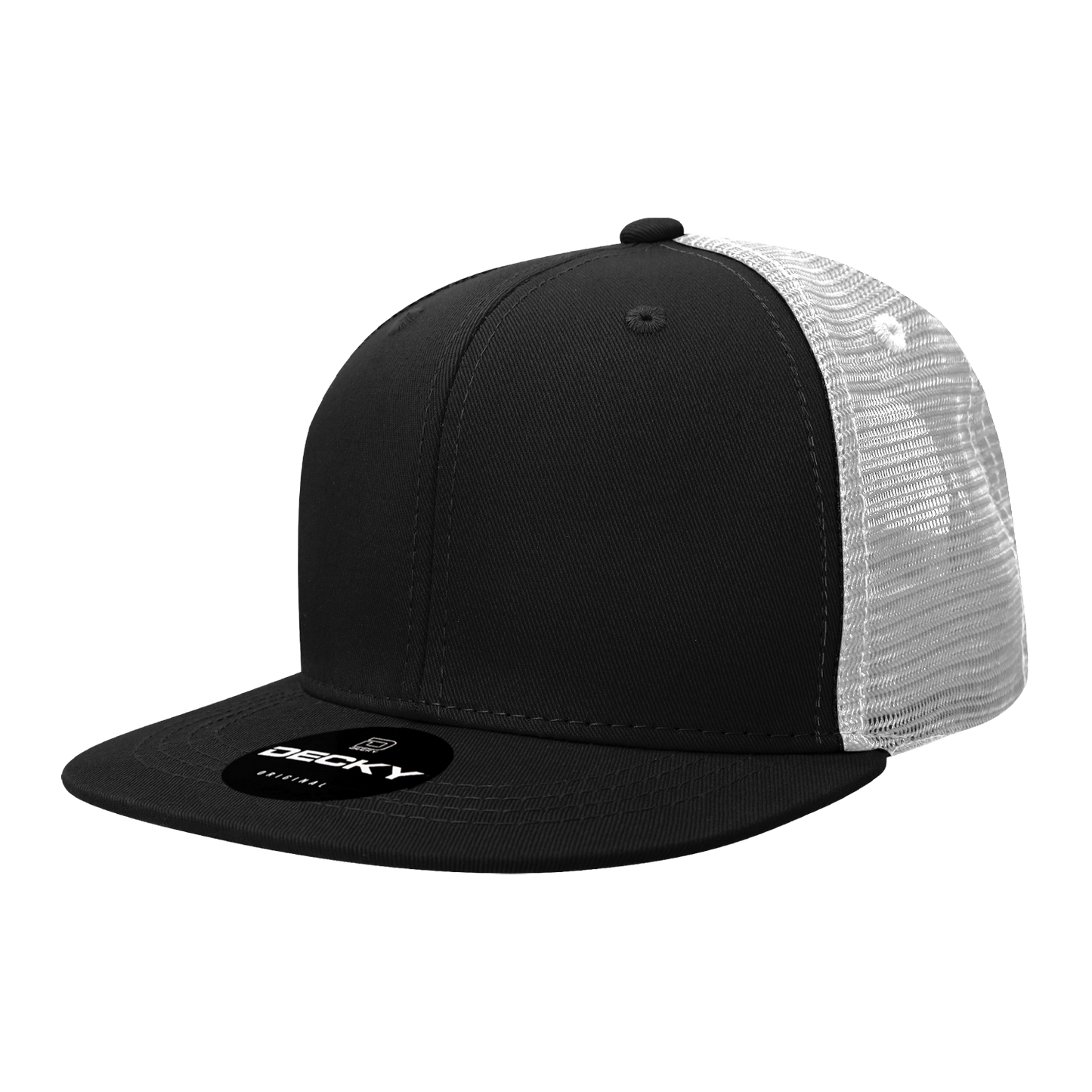 Decky-6033-6 Panel High Profile Structured Cotton Blend Trucker