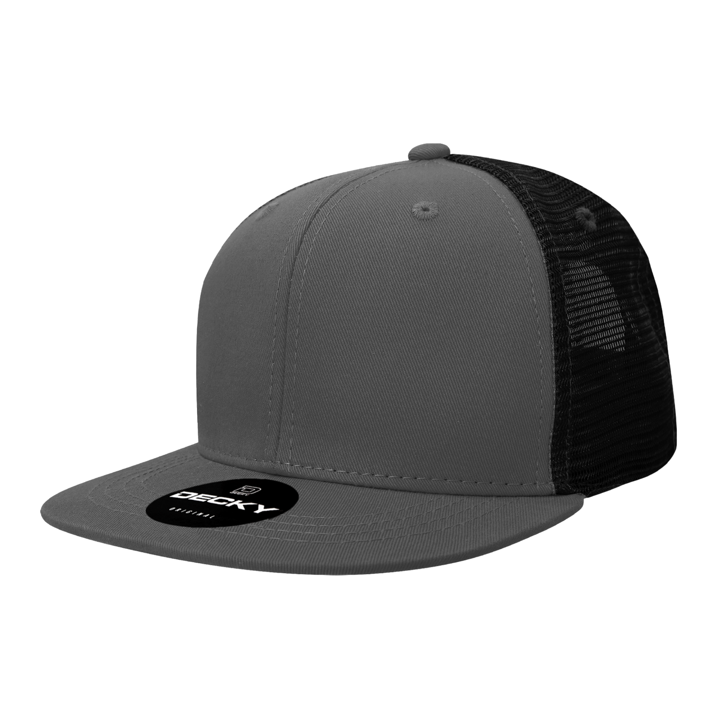 Decky-6033-6 Panel High Profile Structured Cotton Blend Trucker