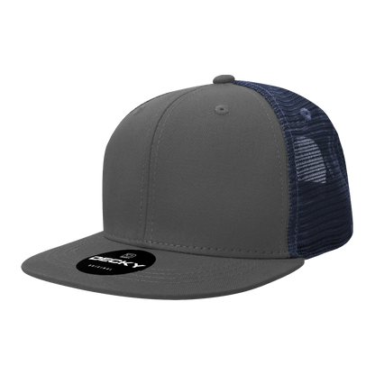 Decky-6033-6 Panel High Profile Structured Cotton Blend Trucker