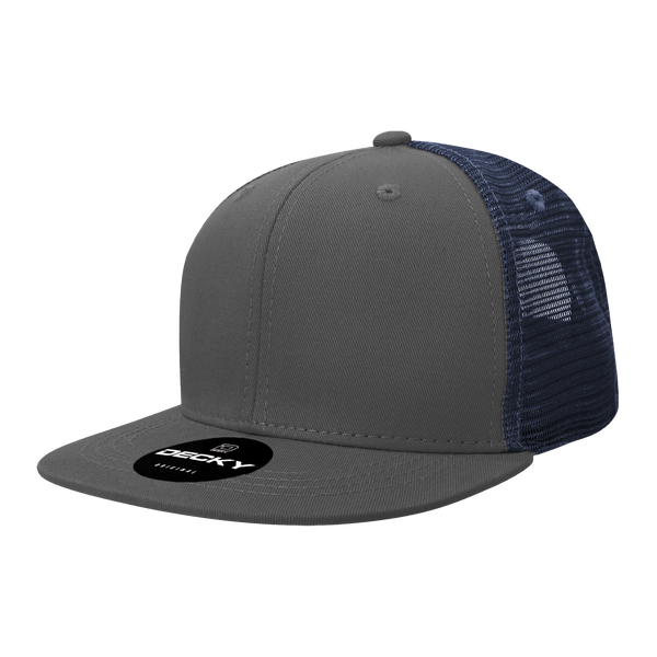 Decky-6033-6 Panel High Profile Structured Cotton Blend Trucker - CHANVY