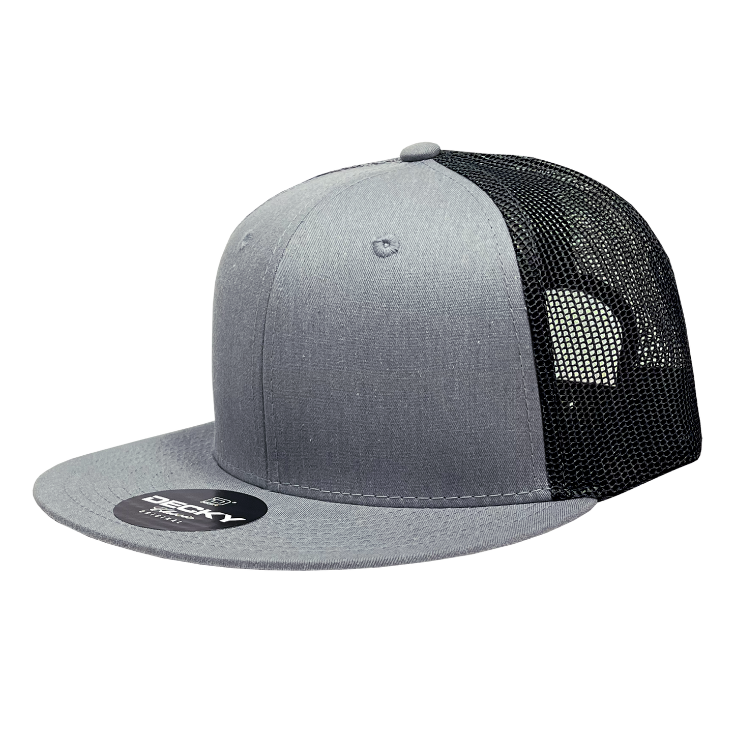 Decky-6033-6 Panel High Profile Structured Cotton Blend Trucker