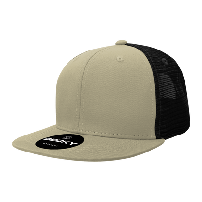 Decky-6033-6 Panel High Profile Structured Cotton Blend Trucker
