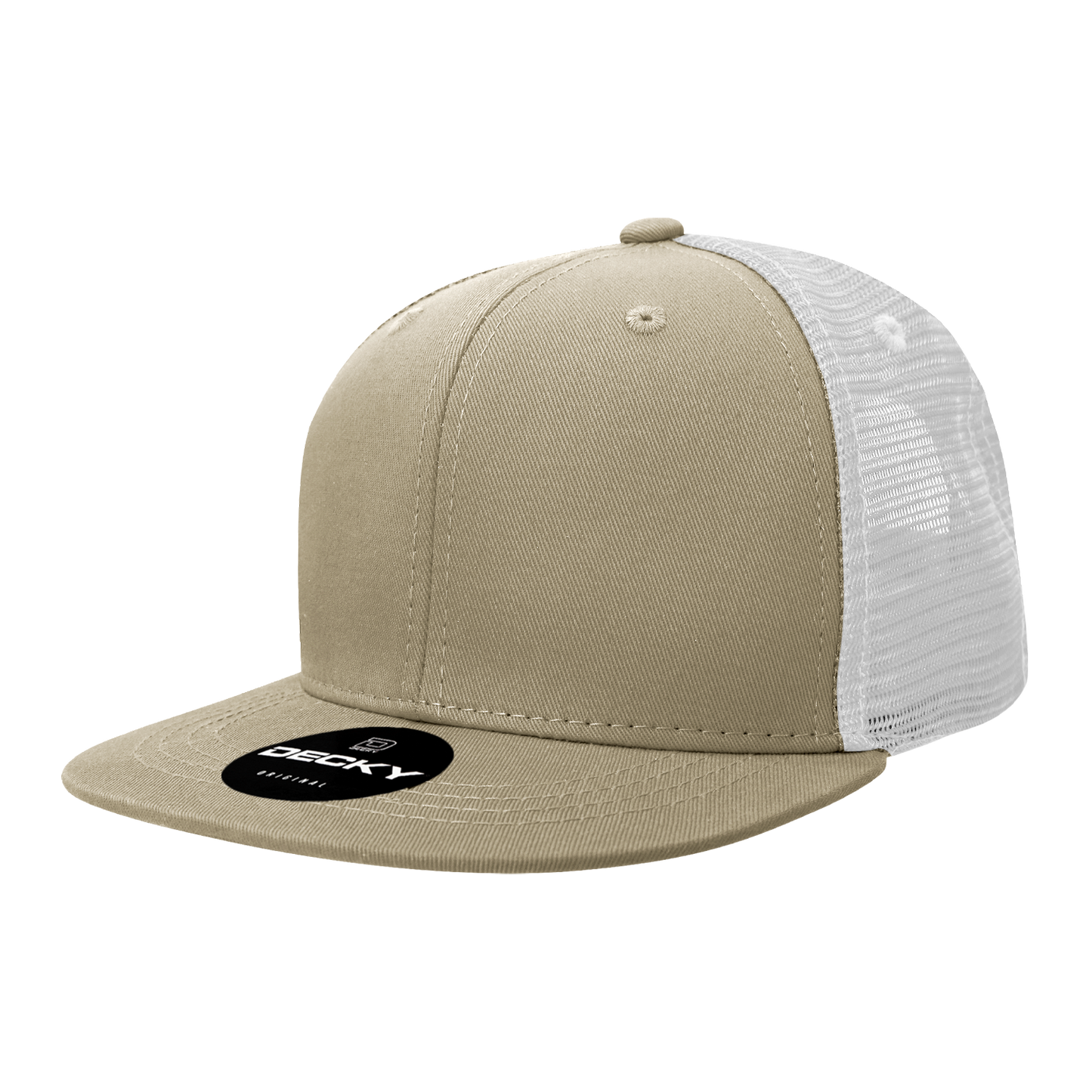 Decky-6033-6 Panel High Profile Structured Cotton Blend Trucker