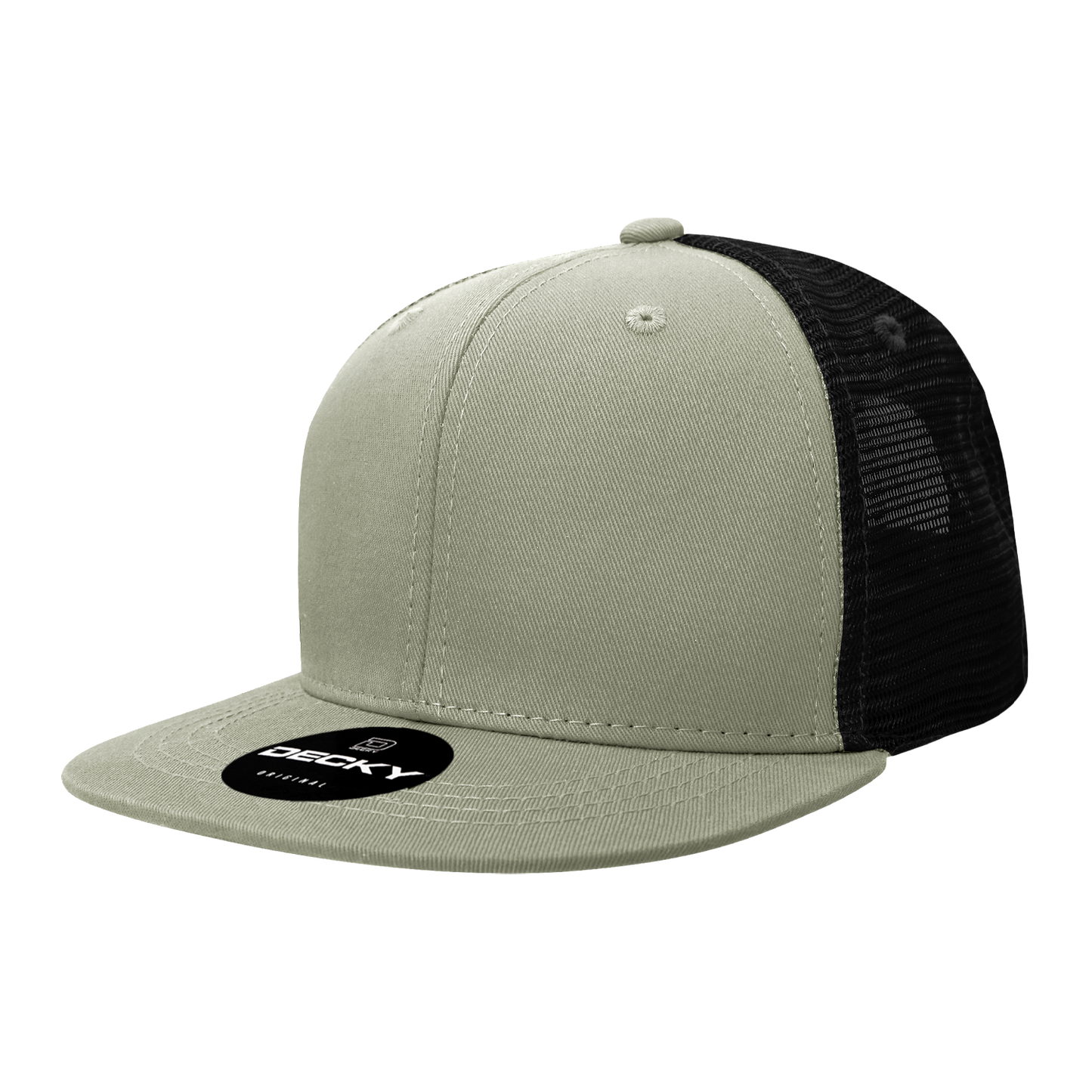 Decky-6033-6 Panel High Profile Structured Cotton Blend Trucker