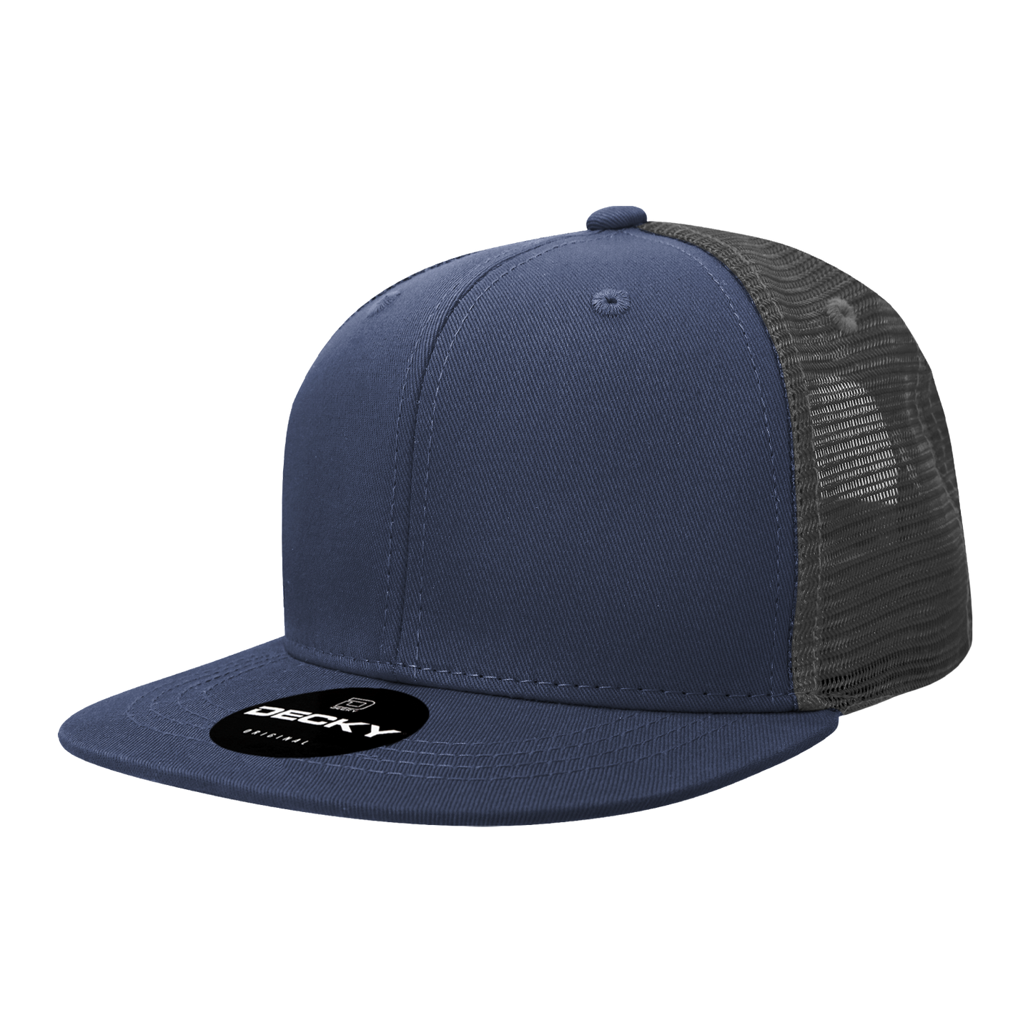 Decky-6033-6 Panel High Profile Structured Cotton Blend Trucker