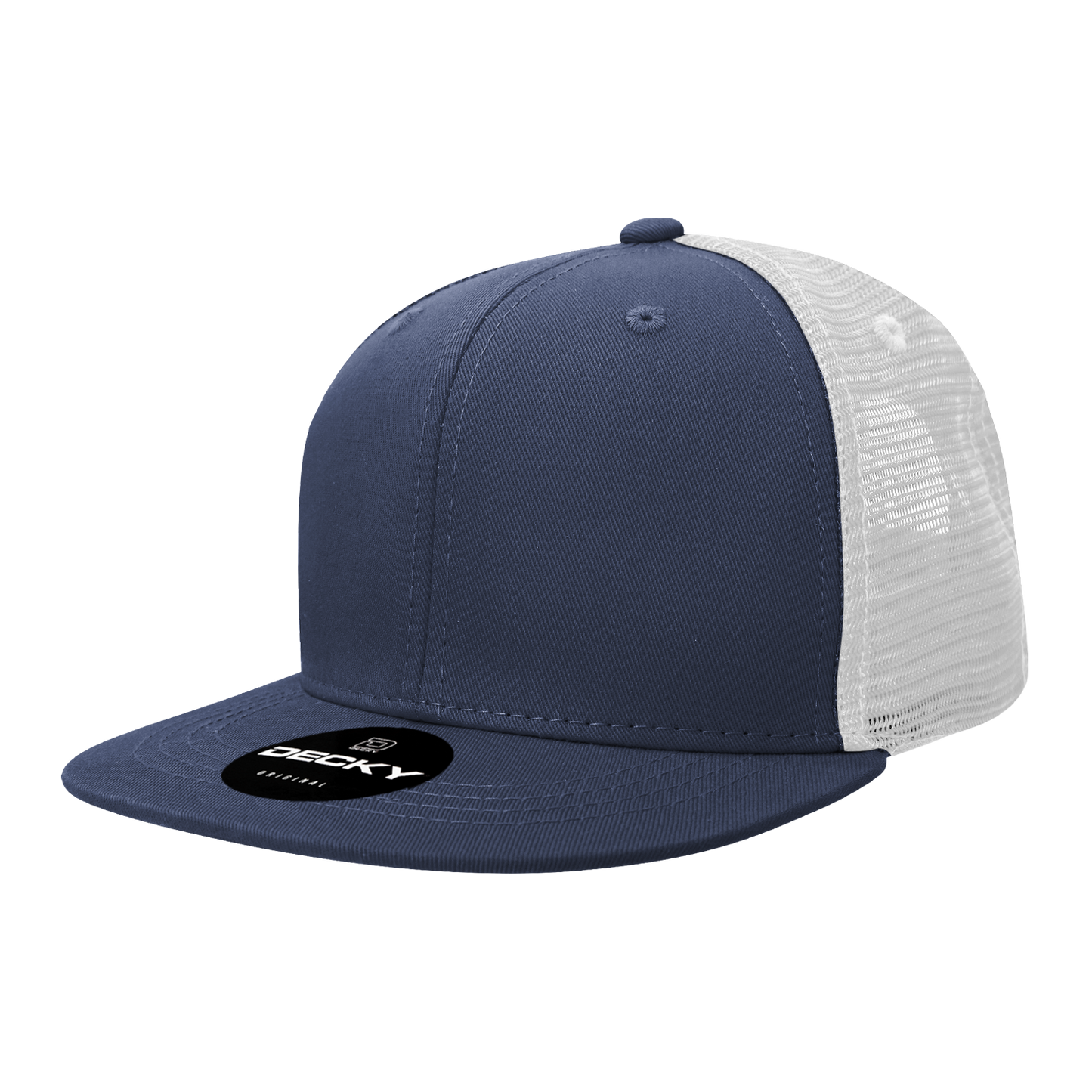 Decky-6033-6 Panel High Profile Structured Cotton Blend Trucker
