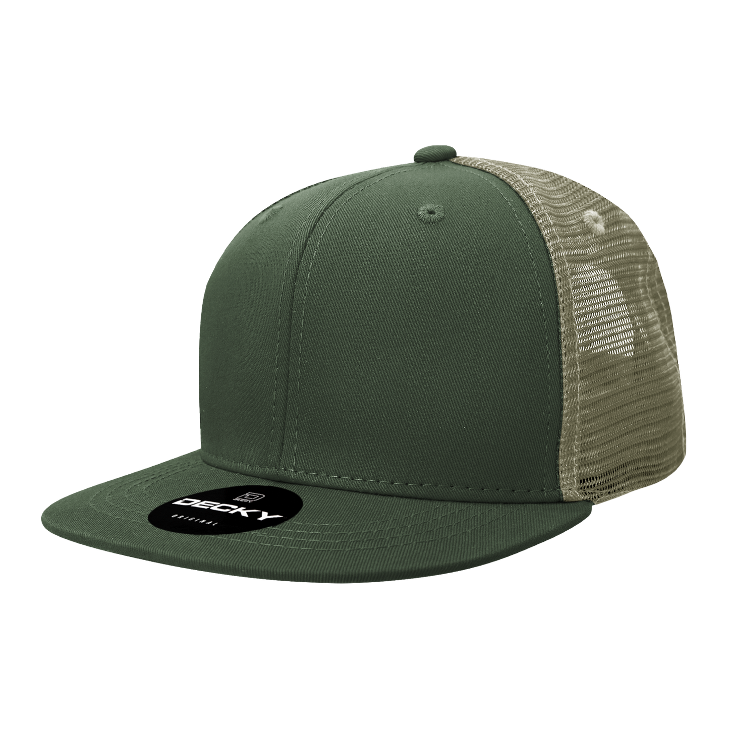 Decky-6033-6 Panel High Profile Structured Cotton Blend Trucker