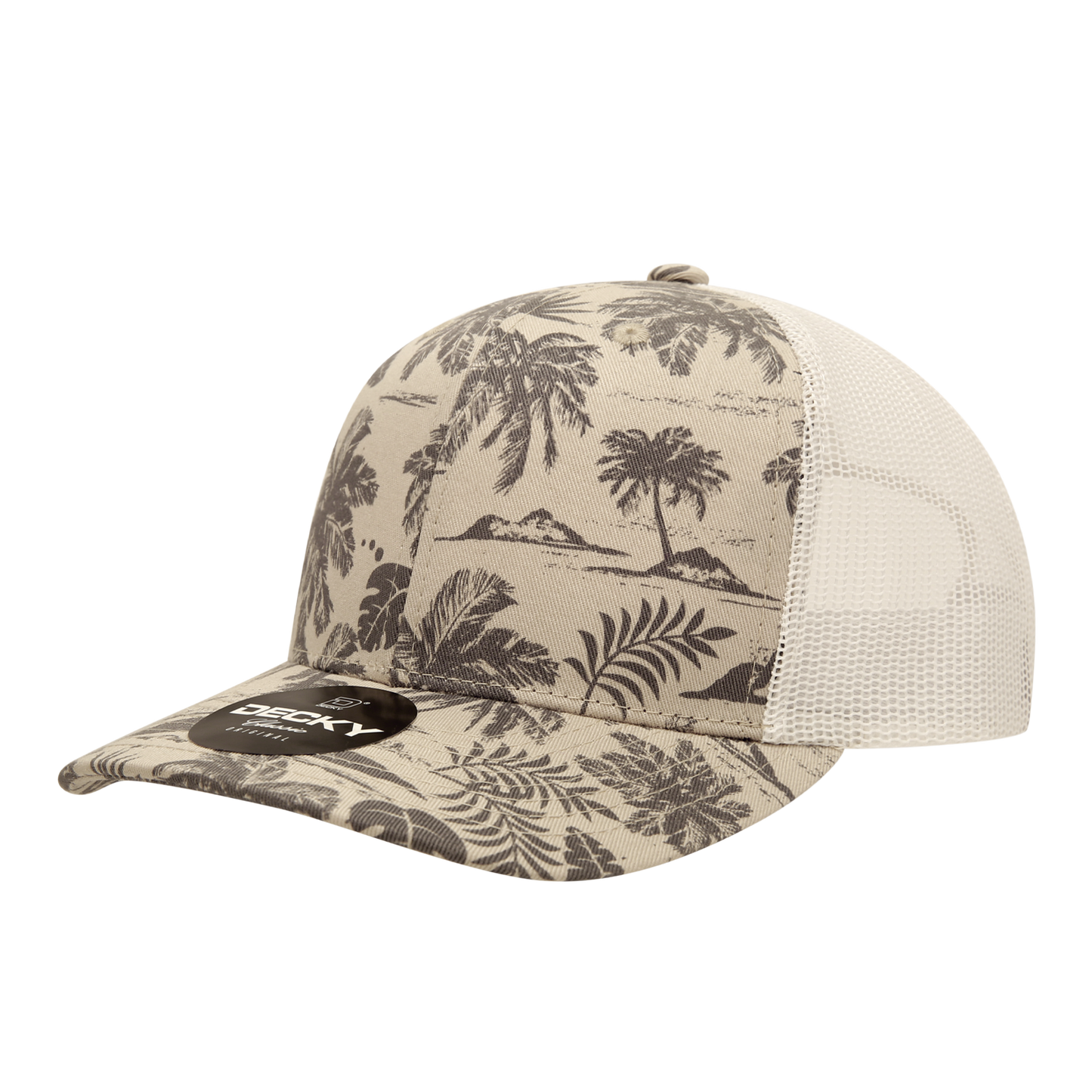 Decky-6037-6 Panel Mid Profile Structured Tropical Trucker
