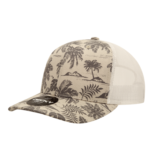 Decky-6037-6 Panel Mid Profile Structured Tropical Trucker