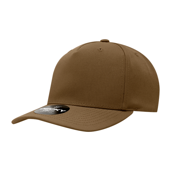 Decky-6038-5 Panel Mid Profile Structured Polyester Cap - Coyote