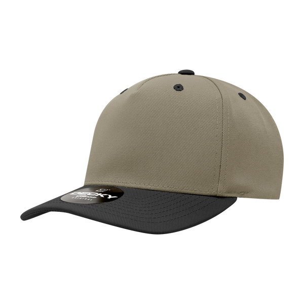 Decky-6038-5 Panel Mid Profile Structured Polyester Cap - KHABLK