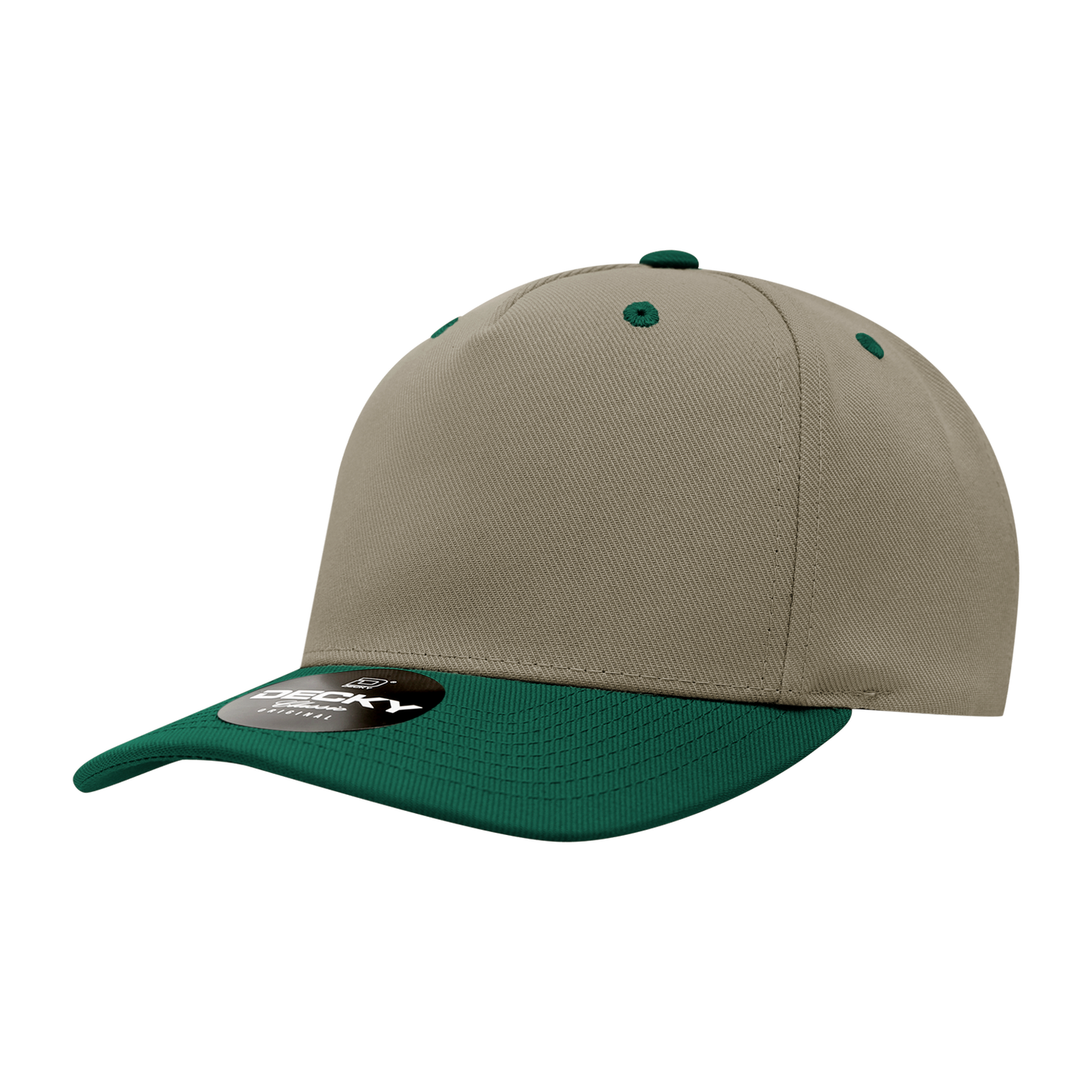 Decky-6038-5 Panel Mid Profile Structured Polyester Cap