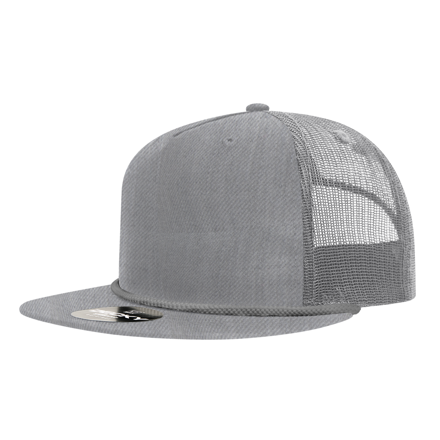 Decky-6041-5 Panel High Profile Relaxed Cotton Blend Trucker w/Rope