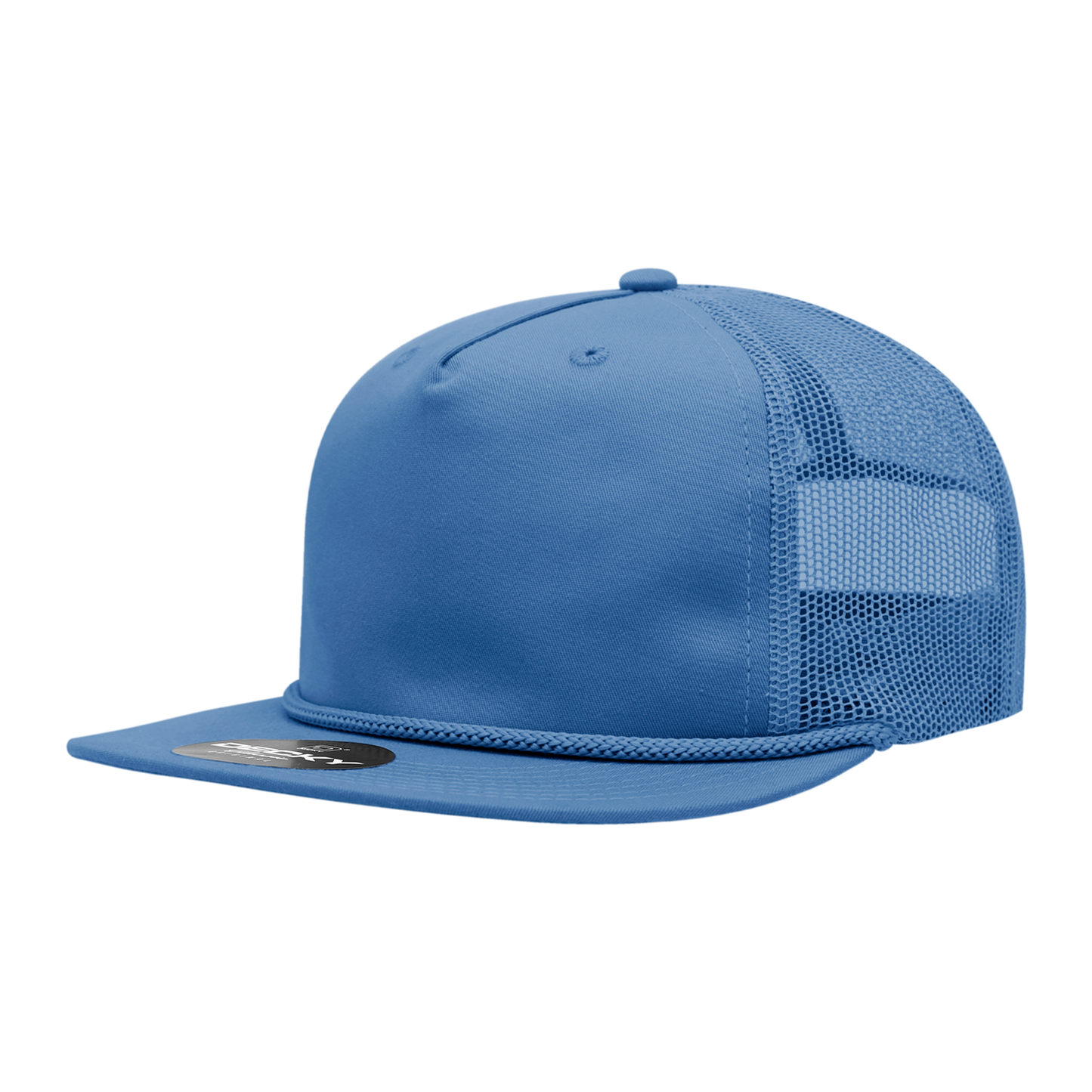 Decky-6041-5 Panel High Profile Relaxed Cotton Blend Trucker w/Rope