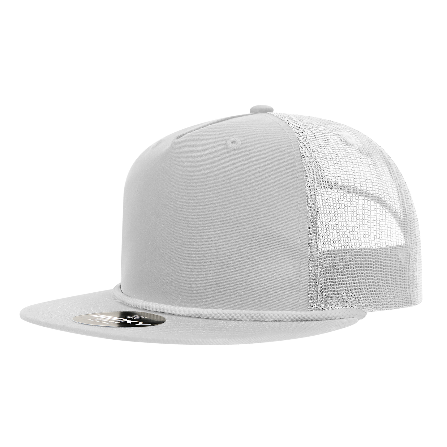 Decky-6041-5 Panel High Profile Relaxed Cotton Blend Trucker w/Rope