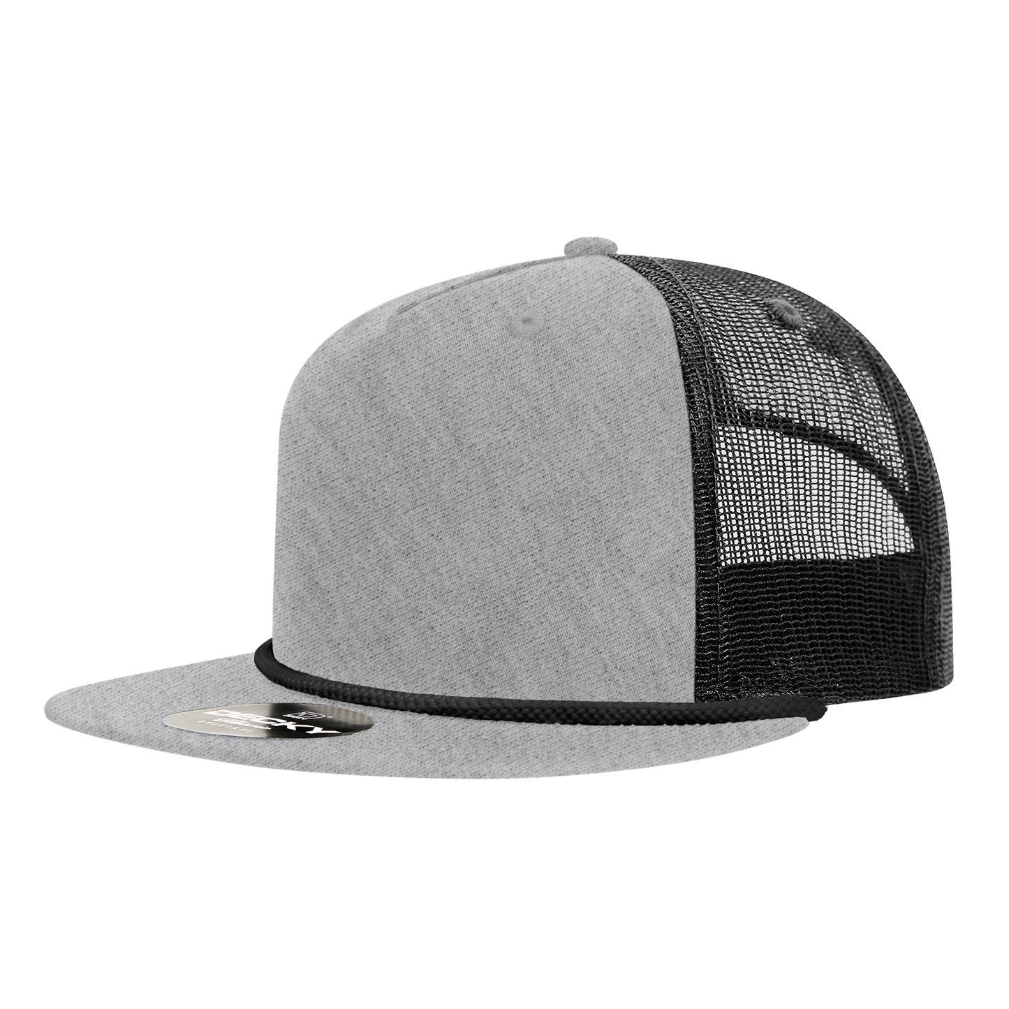 Decky-6041-5 Panel High Profile Relaxed Cotton Blend Trucker w/Rope