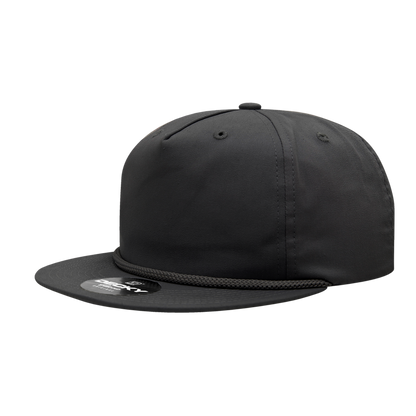 Decky-6042-5 Panel High Profile Relaxed Cotton Blend Rope Hat