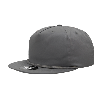 Decky-6042-5 Panel High Profile Relaxed Cotton Blend Rope Hat