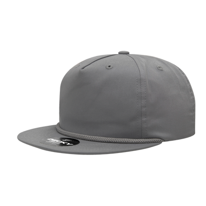Decky-6042-5 Panel High Profile Relaxed Cotton Blend Rope Hat