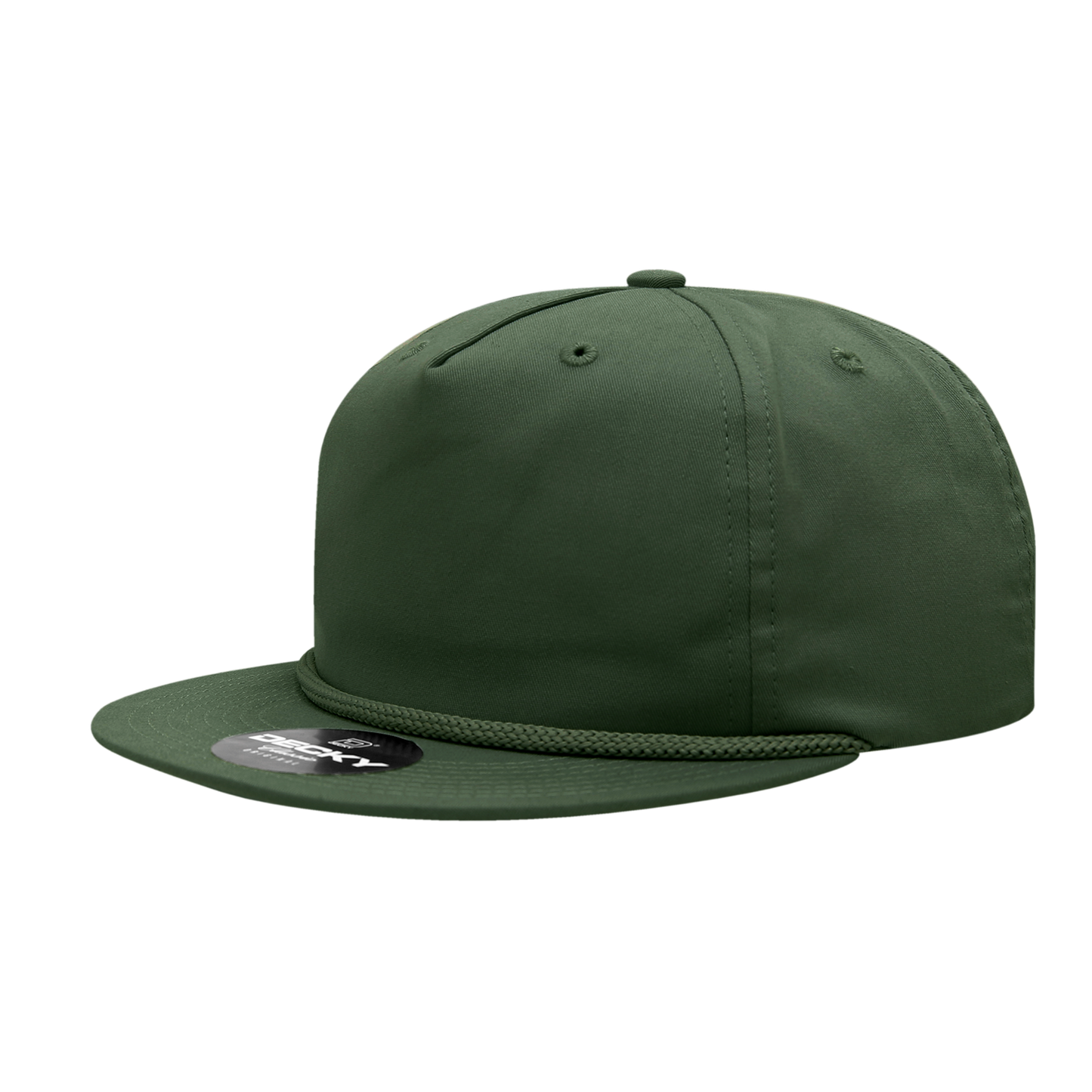 Decky-6042-5 Panel High Profile Relaxed Cotton Blend Rope Hat