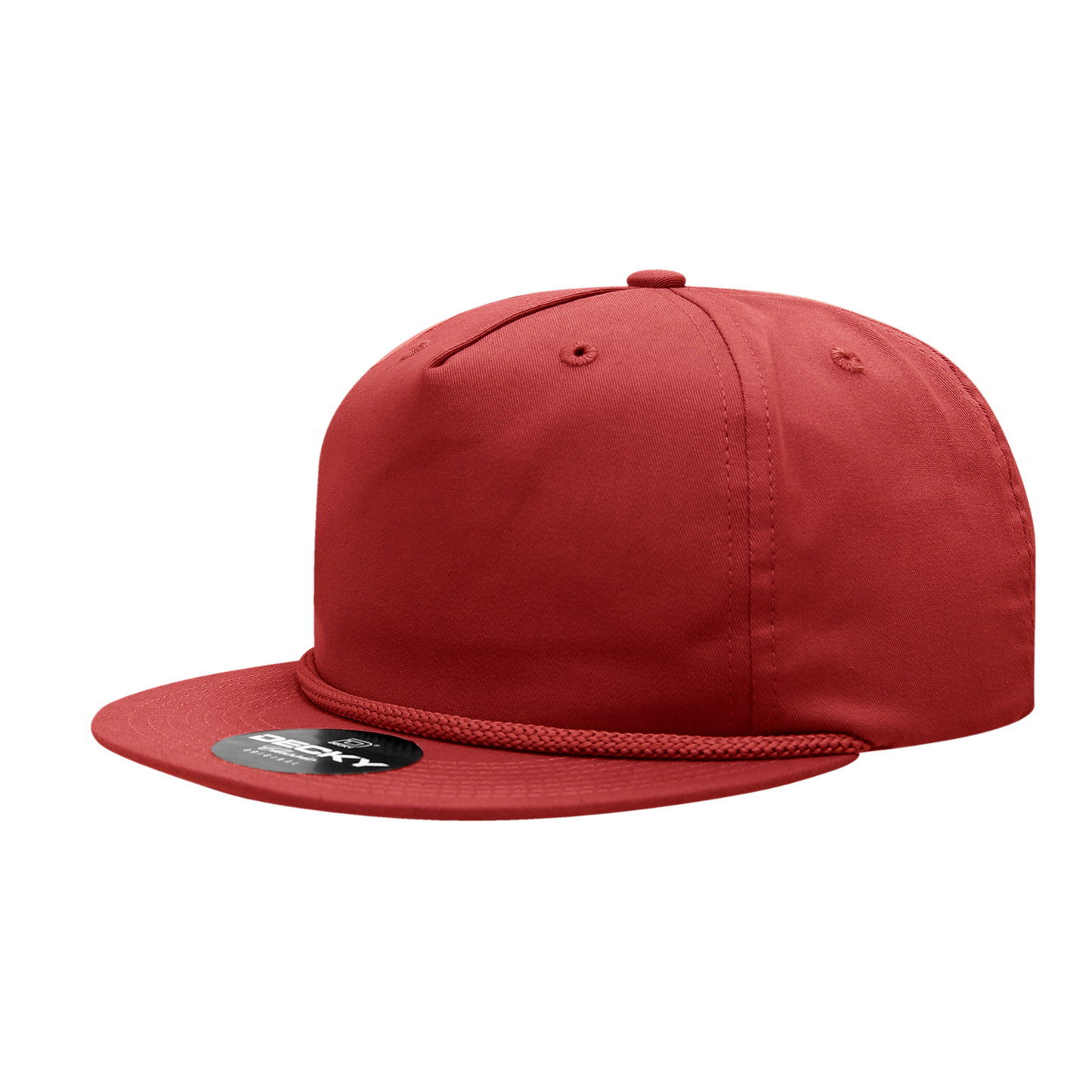 Decky-6042-5 Panel High Profile Relaxed Cotton Blend Rope Hat