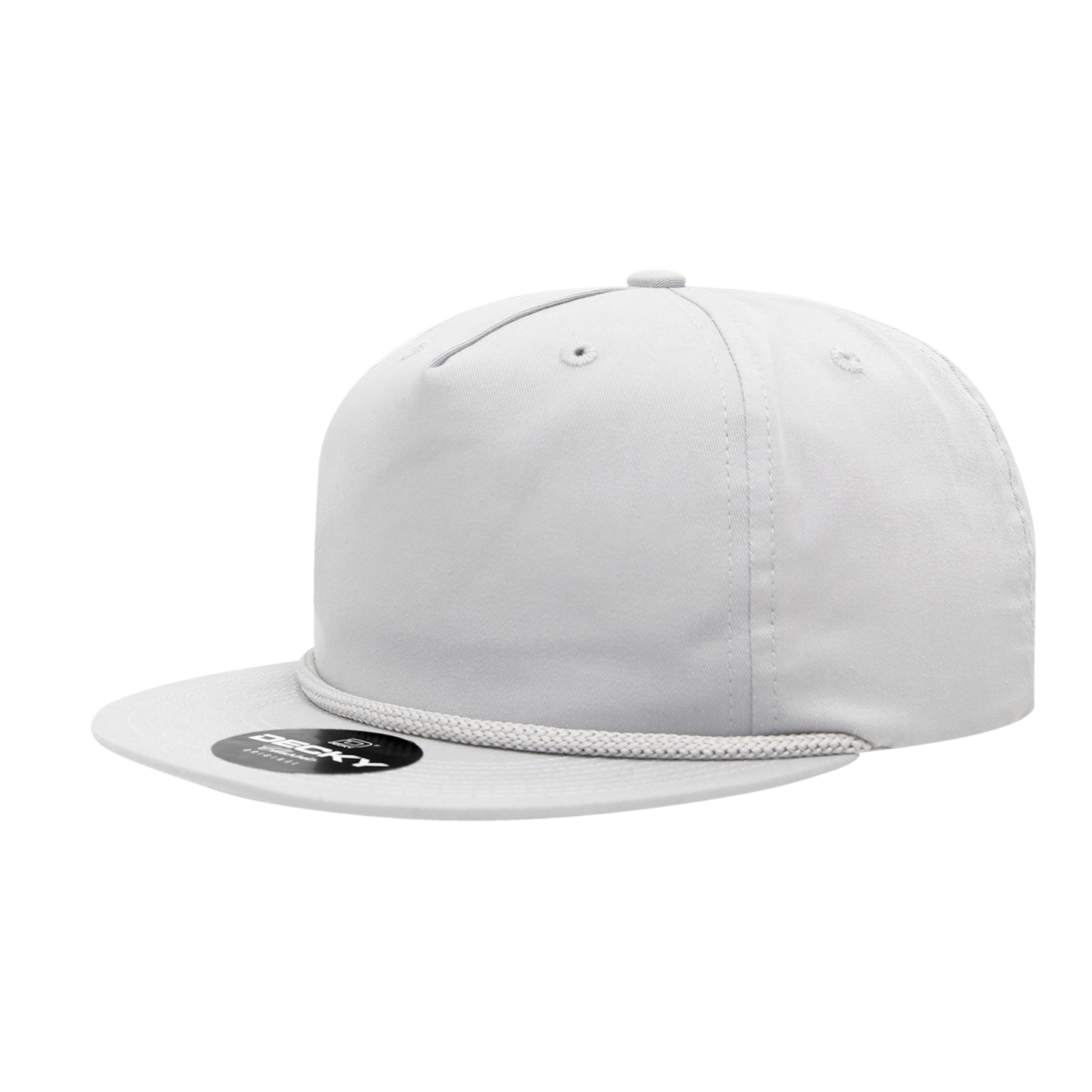 Decky-6042-5 Panel High Profile Relaxed Cotton Blend Rope Hat