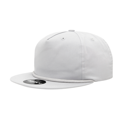 Decky-6042-5 Panel High Profile Relaxed Cotton Blend Rope Hat