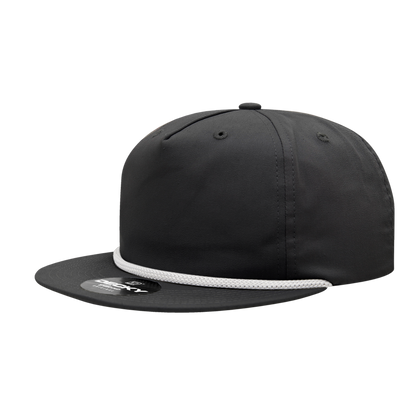 Decky-6042-5 Panel High Profile Relaxed Cotton Blend Rope Hat
