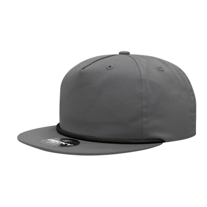 Decky-6042-5 Panel High Profile Relaxed Cotton Blend Rope Hat