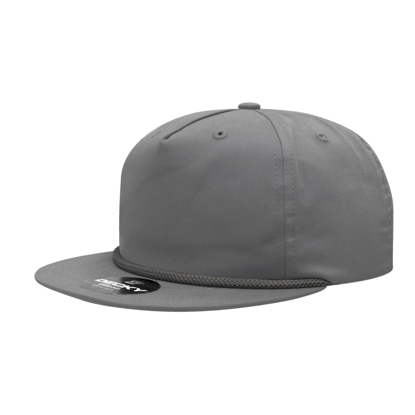 Decky-6042-5 Panel High Profile Relaxed Cotton Blend Rope Hat