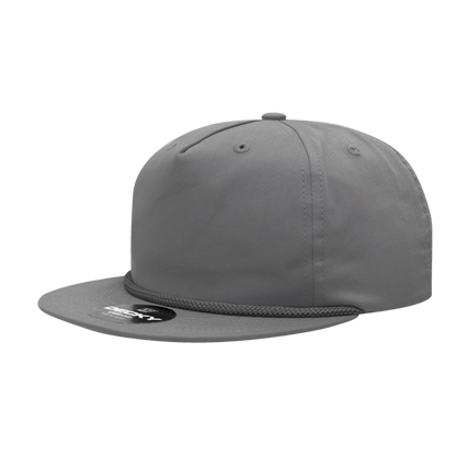 Decky-6042-5 Panel High Profile Relaxed Cotton Blend Rope Hat