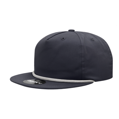Decky-6042-5 Panel High Profile Relaxed Cotton Blend Rope Hat