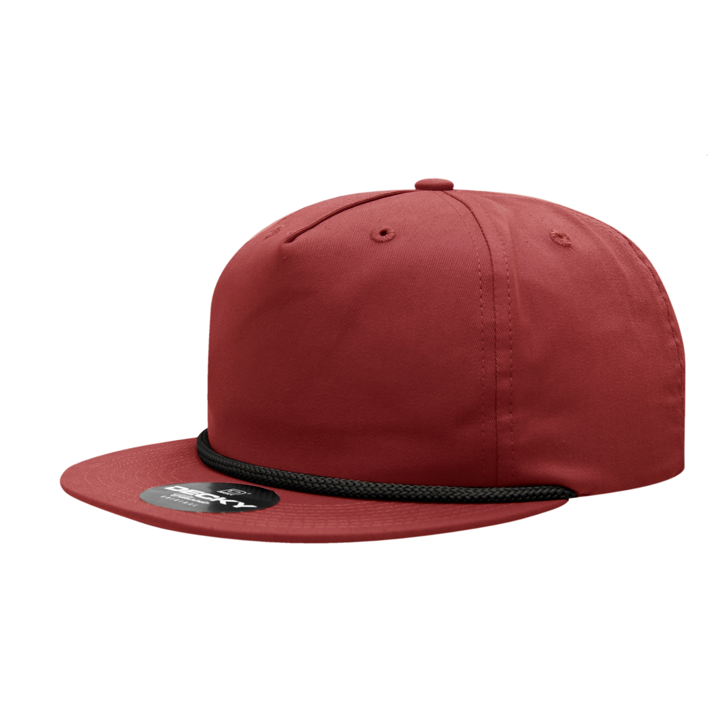 Decky-6042-5 Panel High Profile Relaxed Cotton Blend Rope Hat