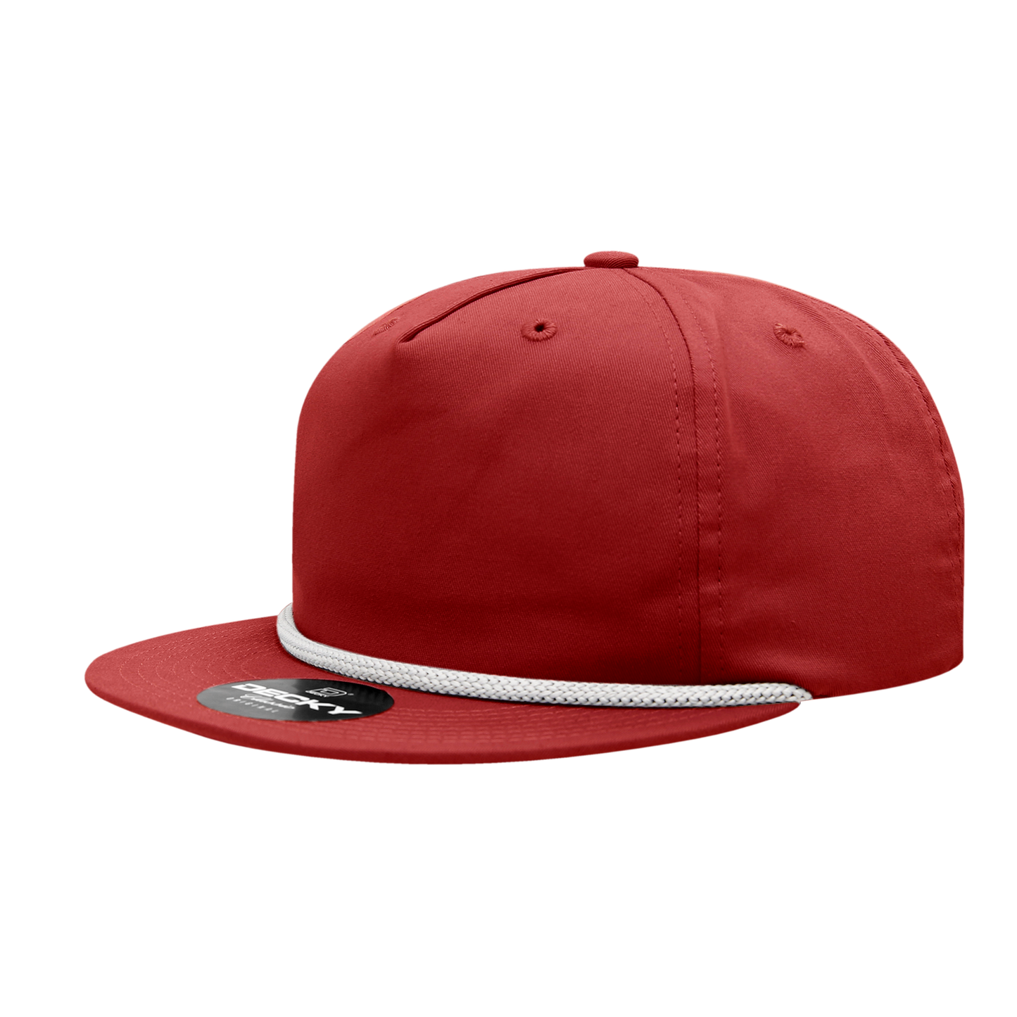 Decky-6042-5 Panel High Profile Relaxed Cotton Blend Rope Hat
