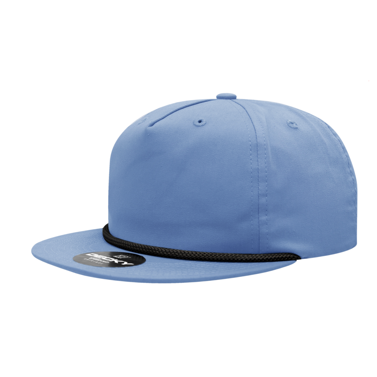 Decky-6042-5 Panel High Profile Relaxed Cotton Blend Rope Hat