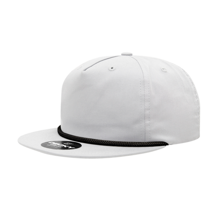 Decky-6042-5 Panel High Profile Relaxed Cotton Blend Rope Hat