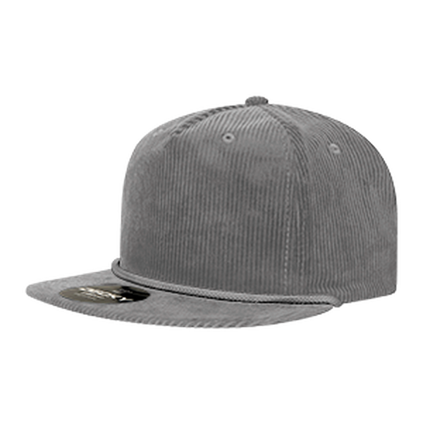 Decky 5 Panel High Profile Relaxed Corduroy Rope Hat – 6043 - Grey