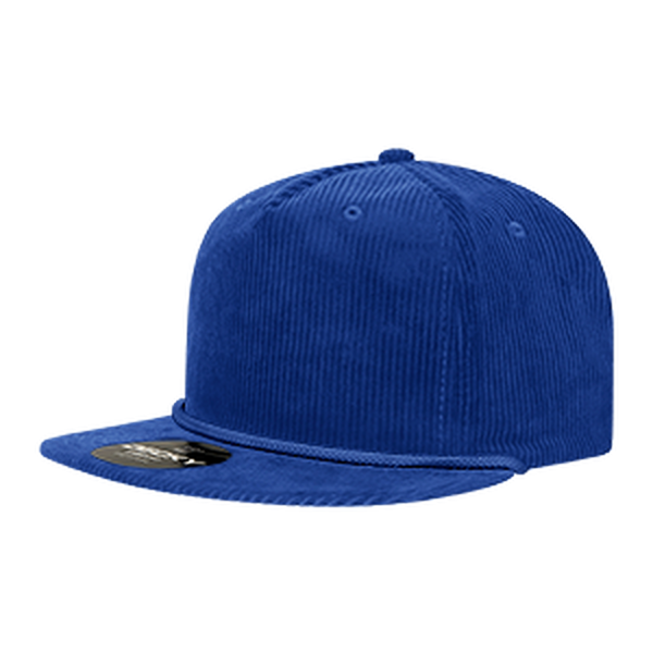 Decky 5 Panel High Profile Relaxed Corduroy Rope Hat – 6043 - Royal