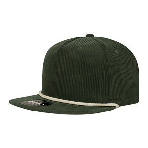 Decky 5 Panel High Profile Relaxed Corduroy Rope Hat – 6043