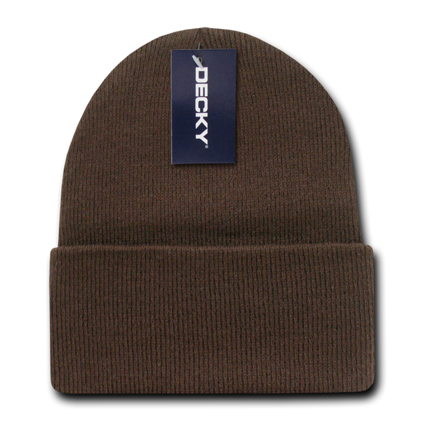 Decky-613-Acrylic/Polyester Long Beanies - Brown