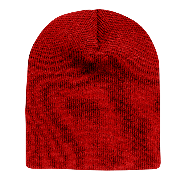 Decky-614-Acrylic/Polyester Short Beanies - Cardinal/Black