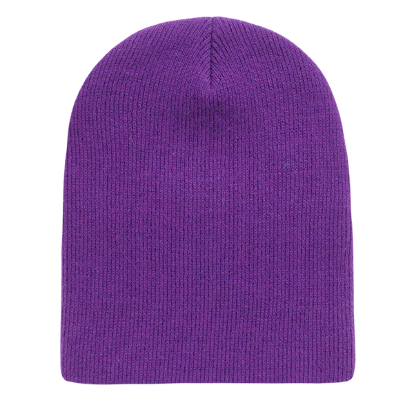 Decky-614-Acrylic/Polyester Short Beanies - Purple