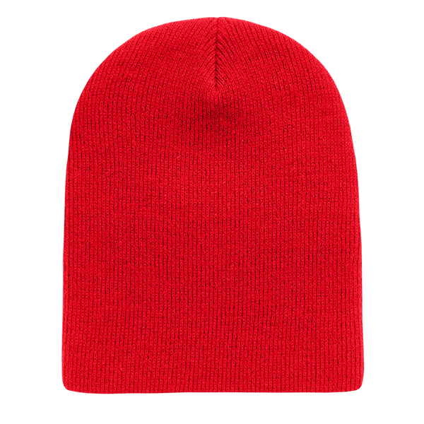 Decky-614-Acrylic/Polyester Short Beanies - Red